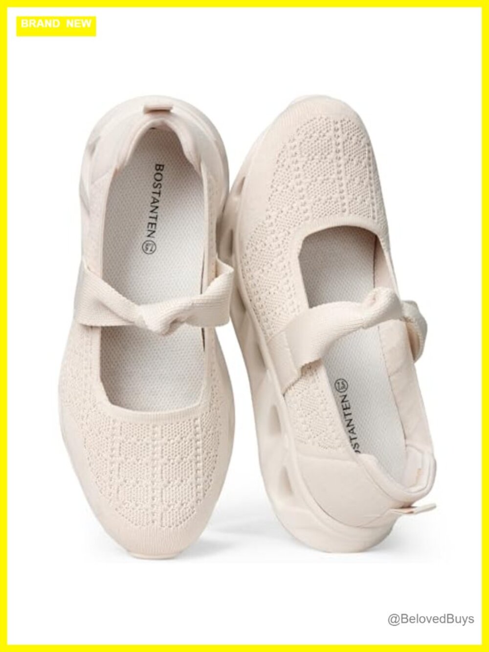 Lightweight Breathable Mary Jane Sneakers Slip On Wide Toe Box Cushioned Sole